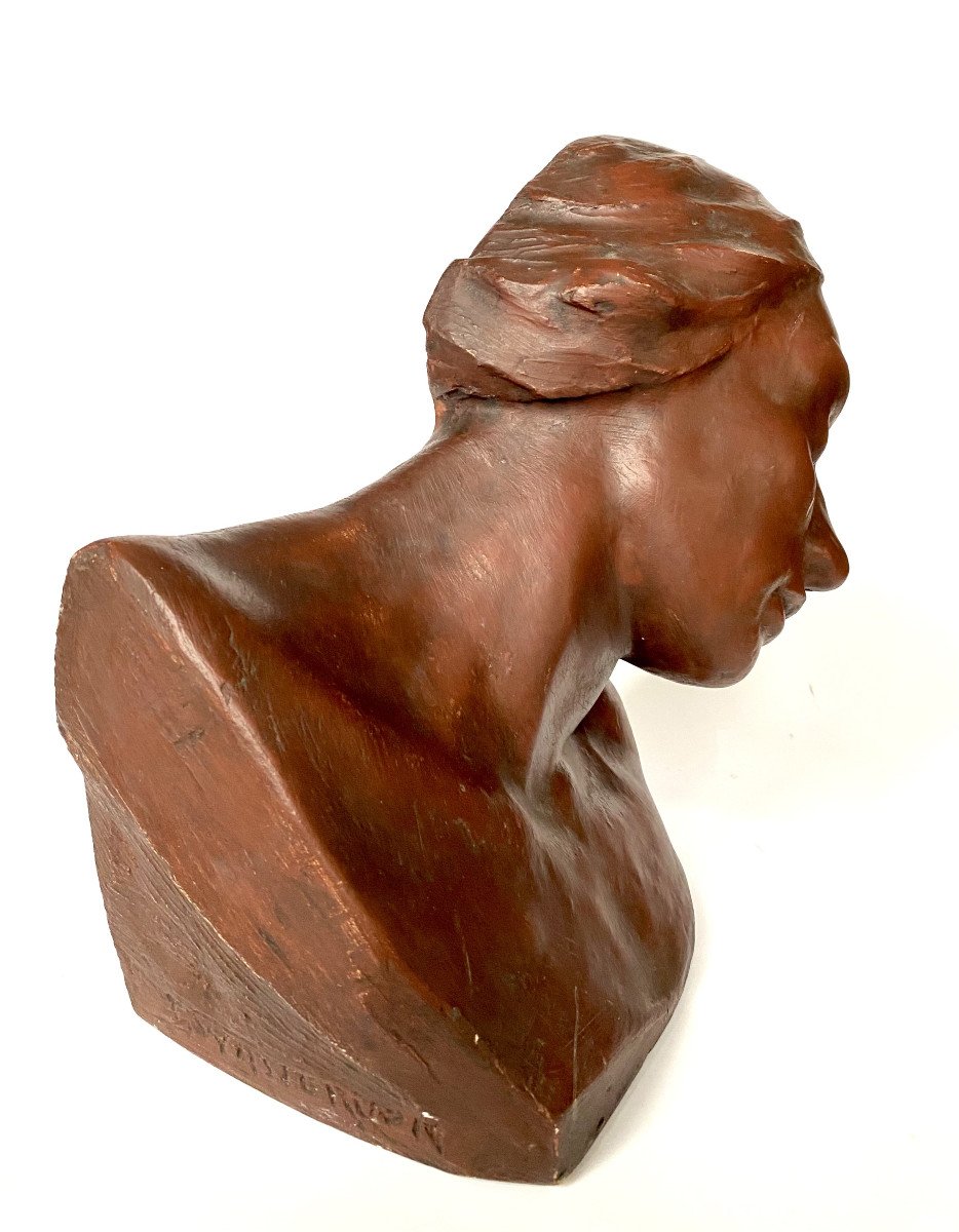 Georges Wasterlain (1889-1963). "reverie". Studio Plaster With Terracotta Patina. Circa 1920.-photo-2