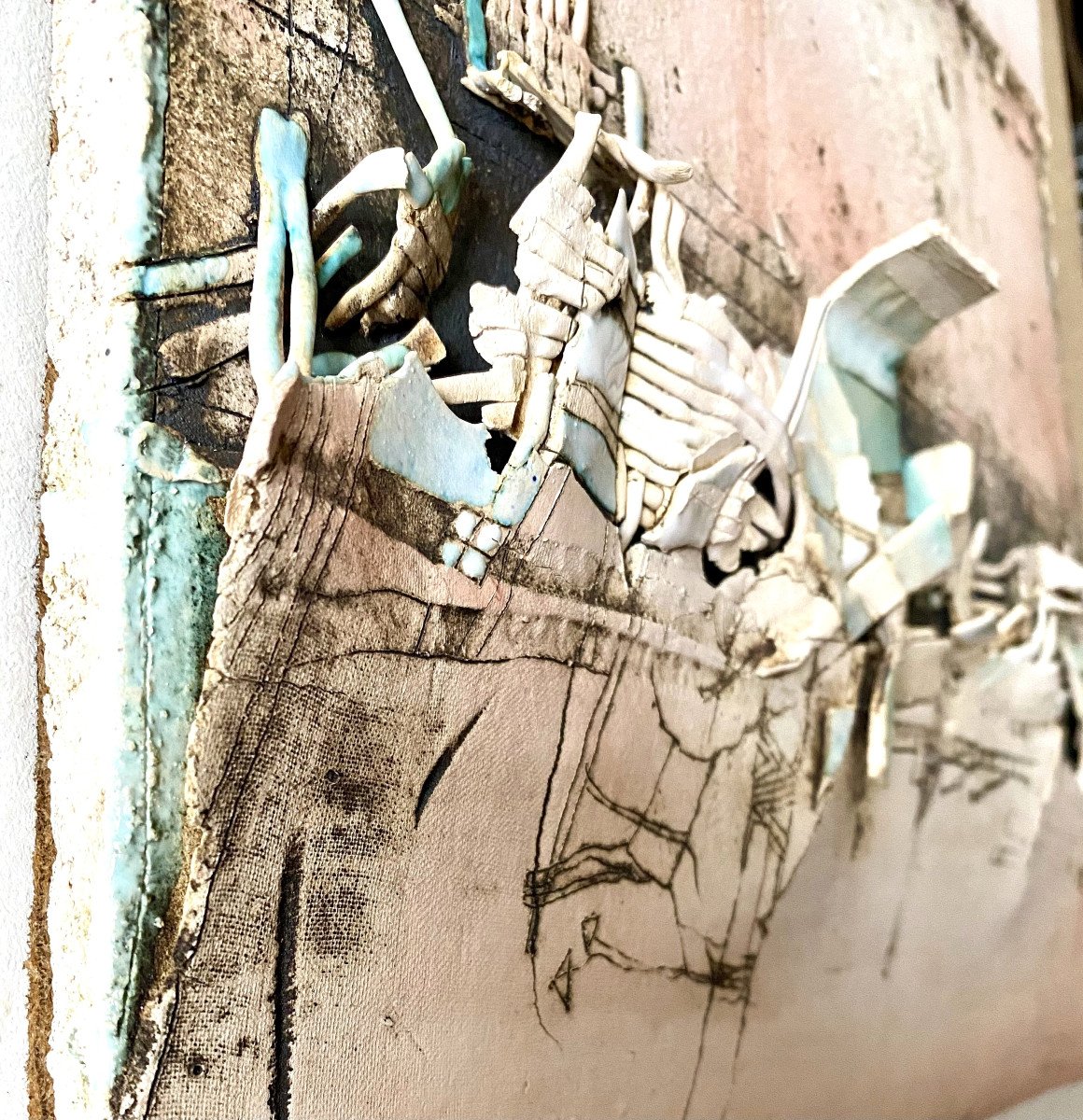 Monique Muylaert (1946). Ceramic. Relief.-photo-1