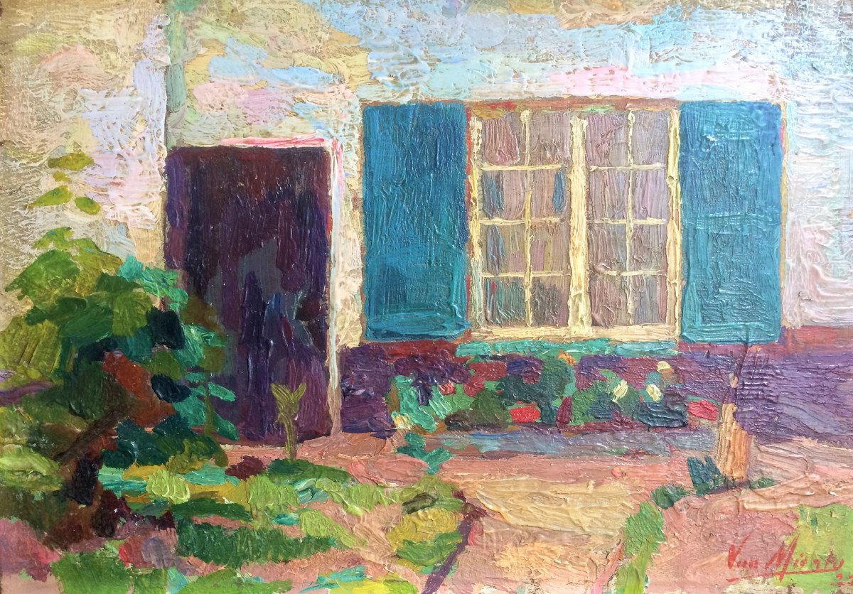 Eugène Van Mierlo (1880-1972). "the Garden". 1922.-photo-2