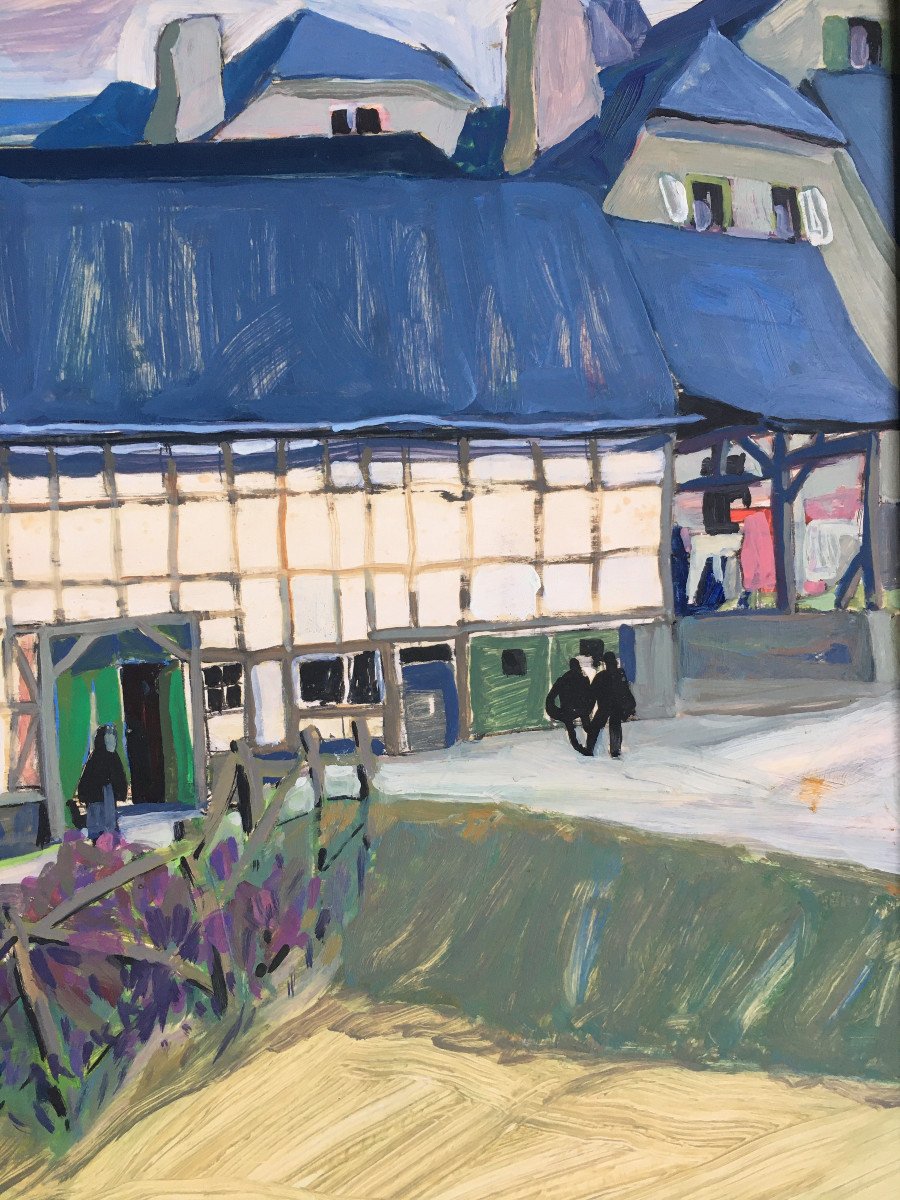 Henry Brunard (1912-1981). "half-timbered Houses". -photo-4