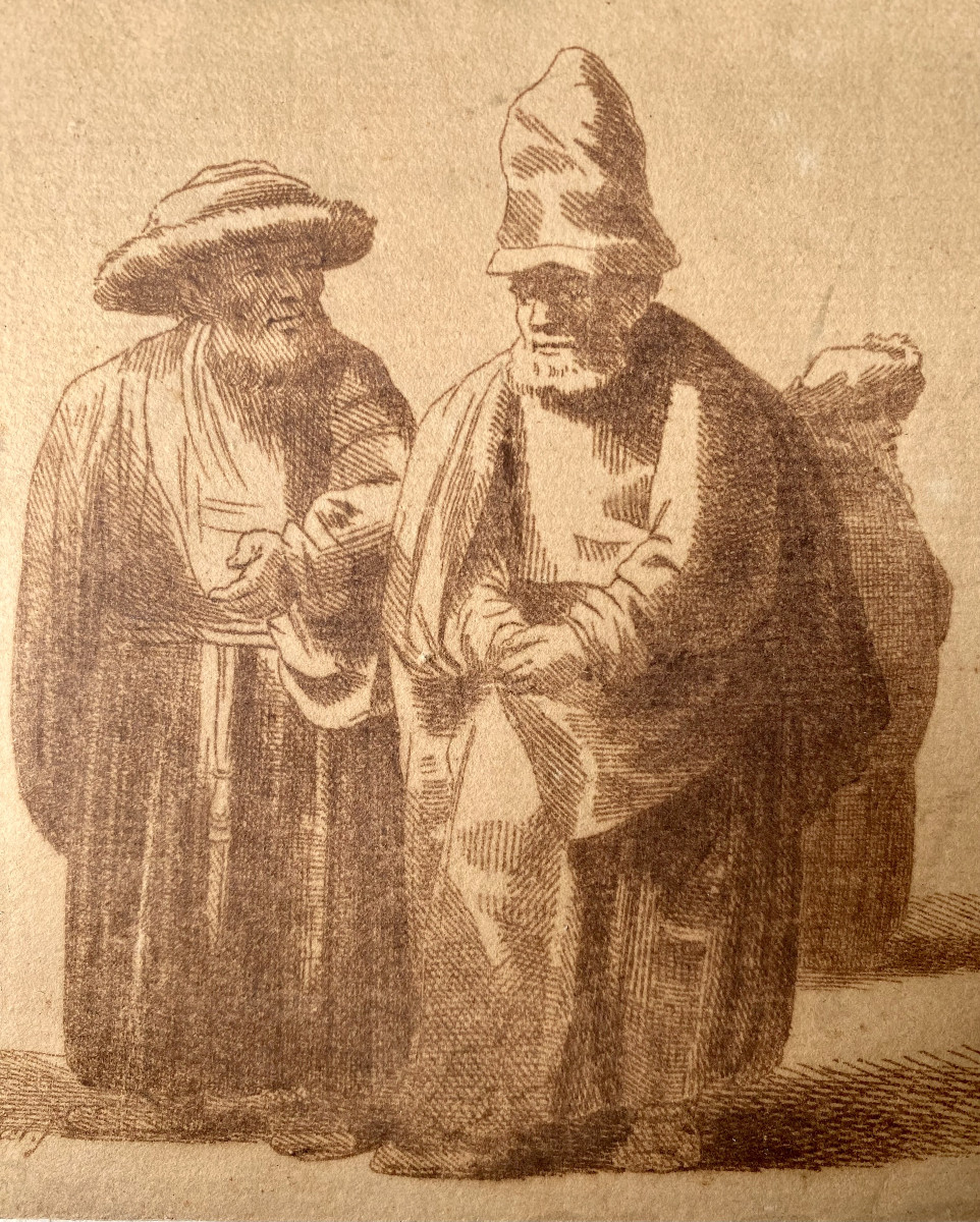 Antoon Overlaet (antwerp, 1720-1774). "jews In Amsterdam". 18th Century. Brown Ink.
