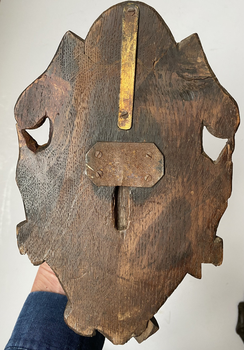 Sculptures trophées  Forêt noire (Têtes de chiens et sanglier). Fin XIXe début XXe.-photo-1