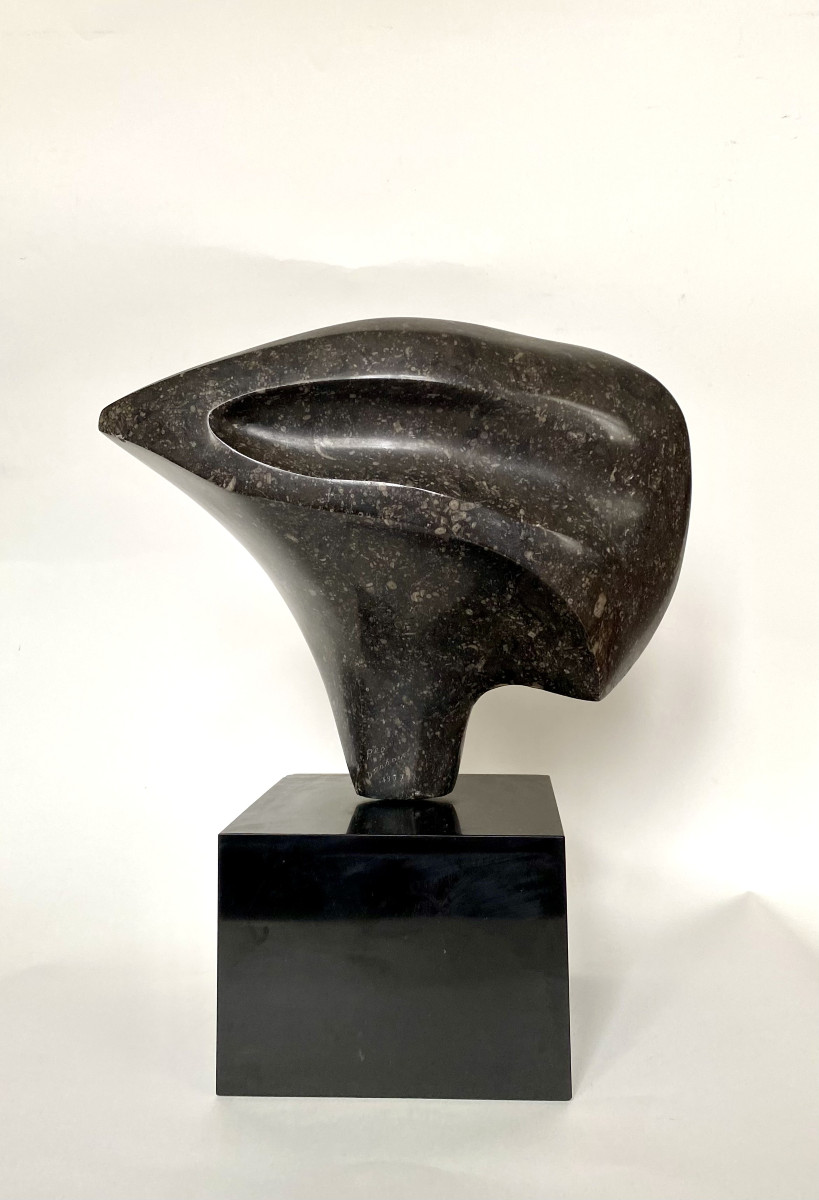 Pierre Dessaer (1953). Sculpture abstraite. Marbre. 1977.-photo-2