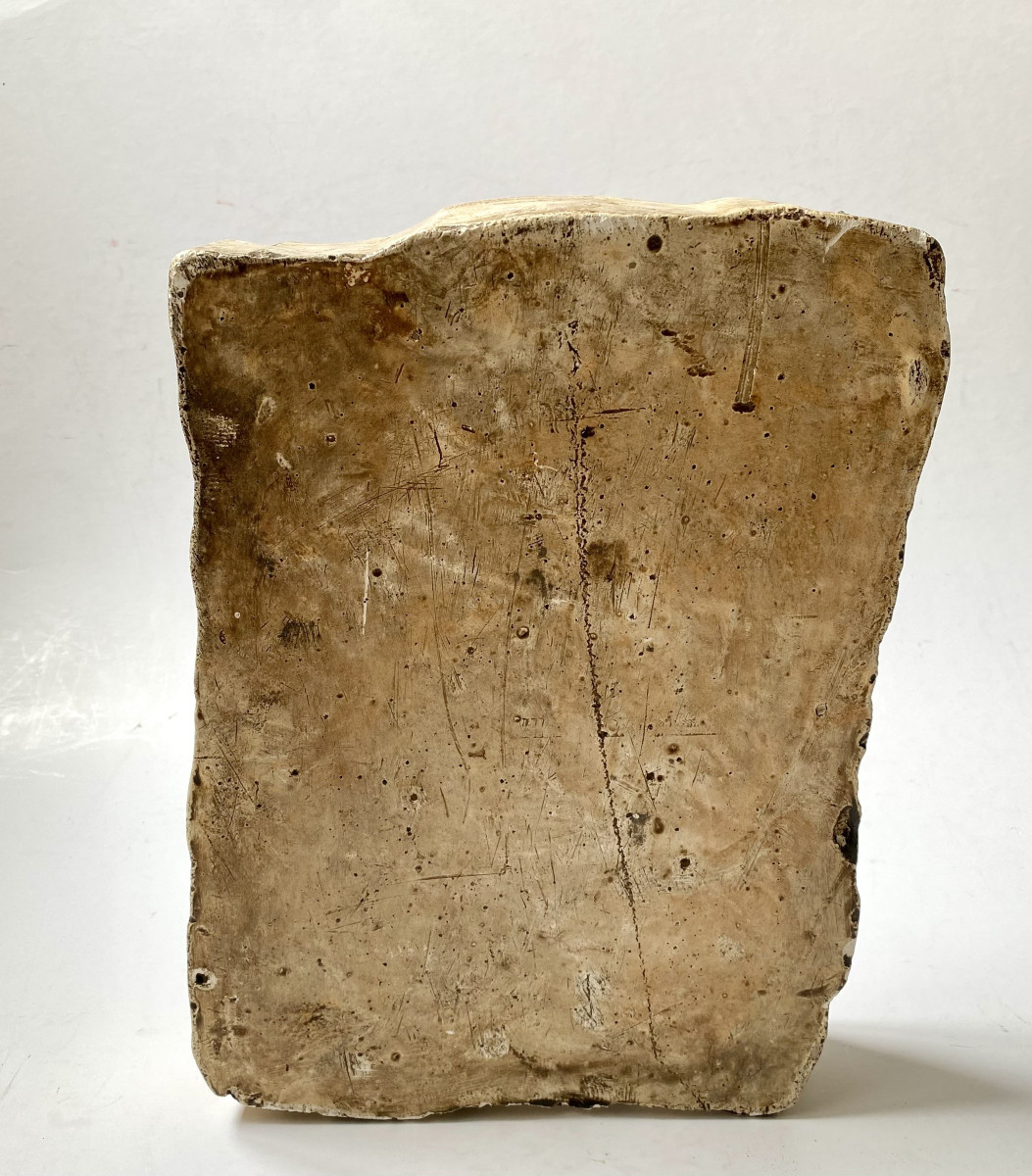 Sculpture. Studio Plaster. "face". Mold. 1940s-1950s.-photo-1