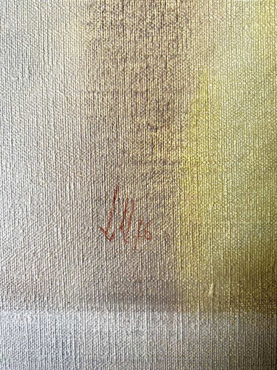 Luc Mondry (1938-1999). Abstraction "En quatre". 1976.-photo-2