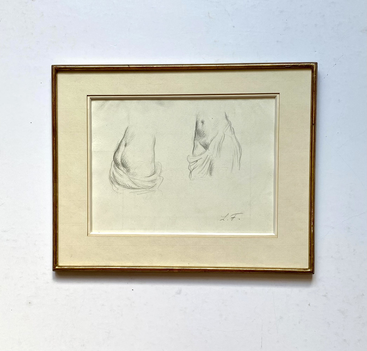 Leonid Frechkop (Moscou, 1897-Bruxelles,1982). Dessin. " Etude de nus". Années 30.-photo-2