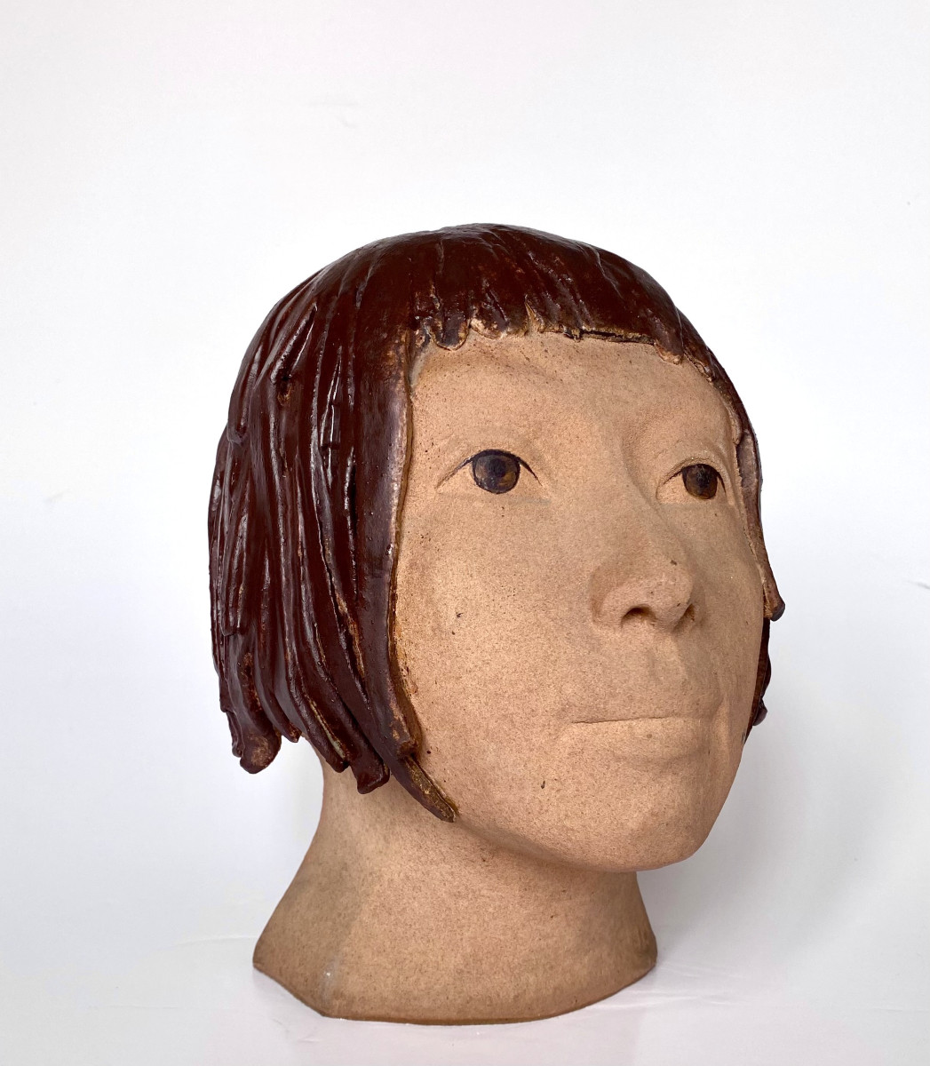 Georges Deliège (1930-2010). Ceramic. "woman's Head". 1970s-1980s.-photo-3