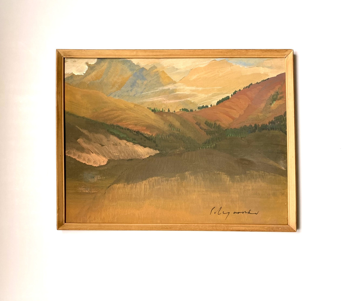 Govind Madhav Solegaonkar (1912-1986). "mountain Landscape In India". 1930s-40s.