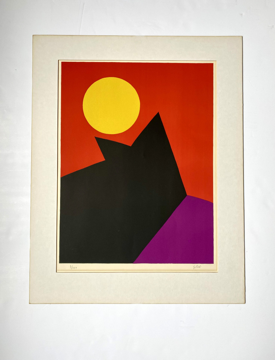 émile Gilioli (paris, 1911-1977). "abstraction". Lithograph. 1950s-1960s. -photo-4