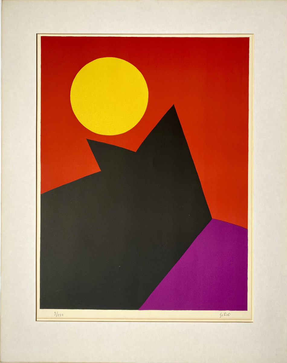 émile Gilioli (paris, 1911-1977). "abstraction". Lithograph. 1950s-1960s. 