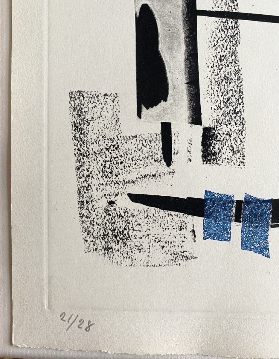 Robert Jacobsen ( 1912 ,Copenhague- 1993, Danemark). "Composition". 1962. Eau-forte.-photo-2