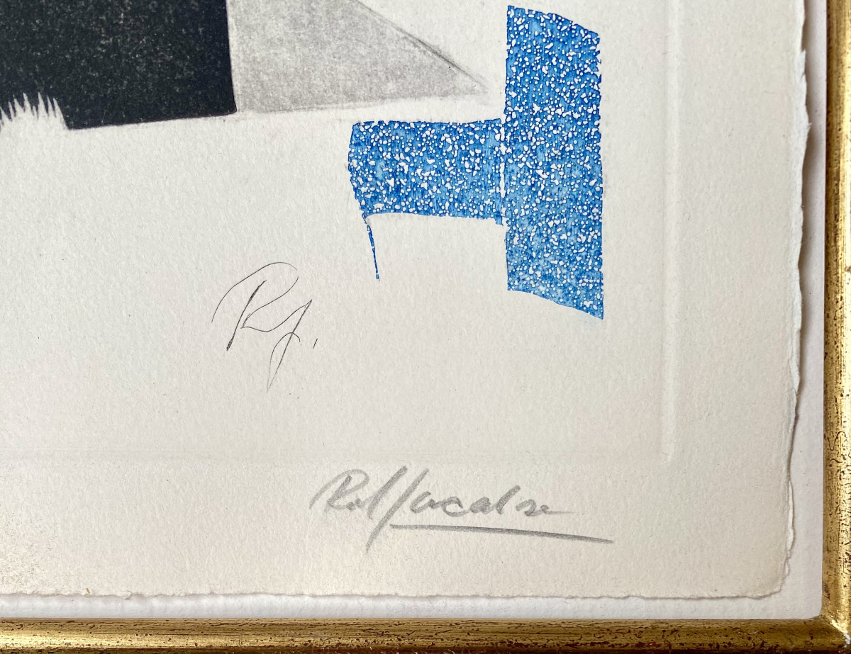 Robert Jacobsen ( 1912 ,Copenhague- 1993, Danemark). "Composition". 1962. Eau-forte.-photo-3