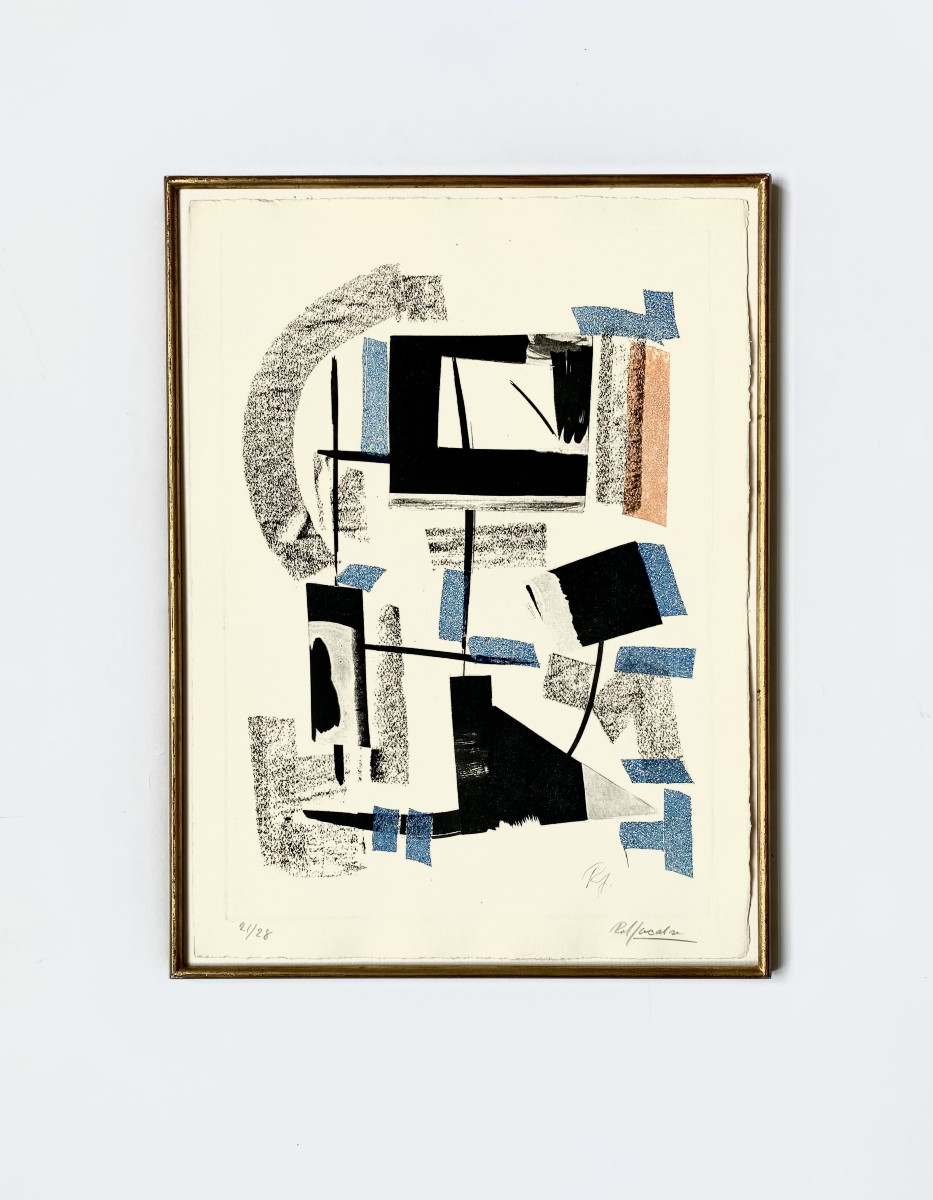 Robert Jacobsen ( 1912 ,Copenhague- 1993, Danemark). "Composition". 1962. Eau-forte.-photo-4