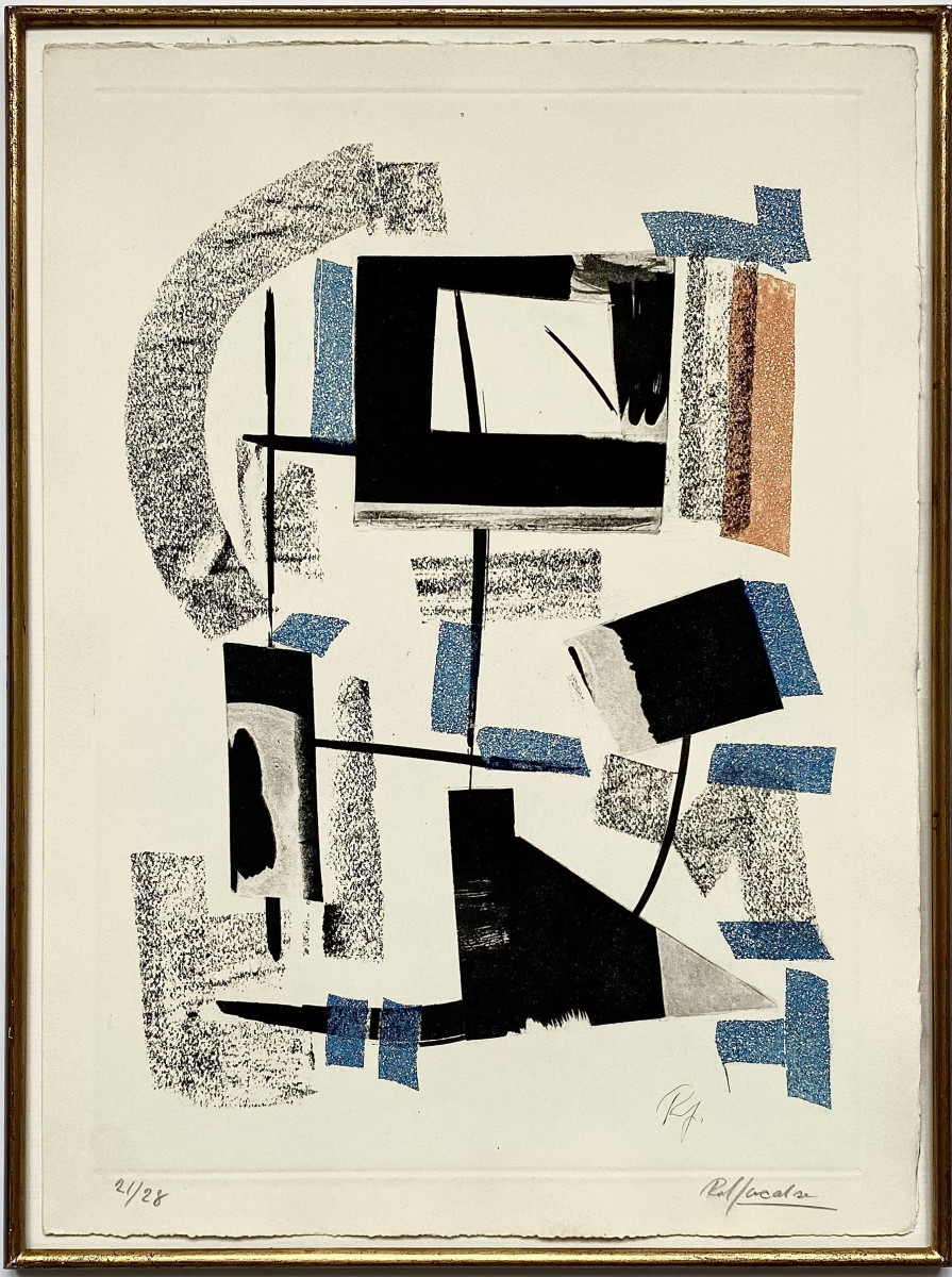 Robert Jacobsen ( 1912 ,Copenhague- 1993, Danemark). "Composition". 1962. Eau-forte.