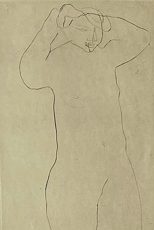 Jean Lurcat (1892-1966). “naked.” Engraving.-photo-3