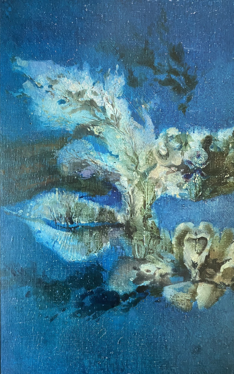 Pierre Willy De Muylder (1921- 2013). Abstraction lyrique. "Fleurs de mer". Années 60.-photo-3