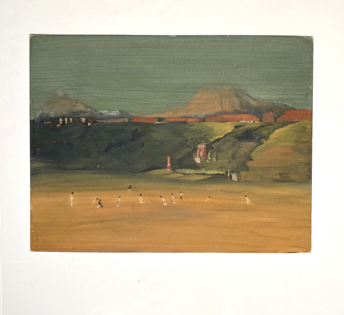Govind Madhav Solegaonkar (1912-1986). "cricket Game In India". Gouache.