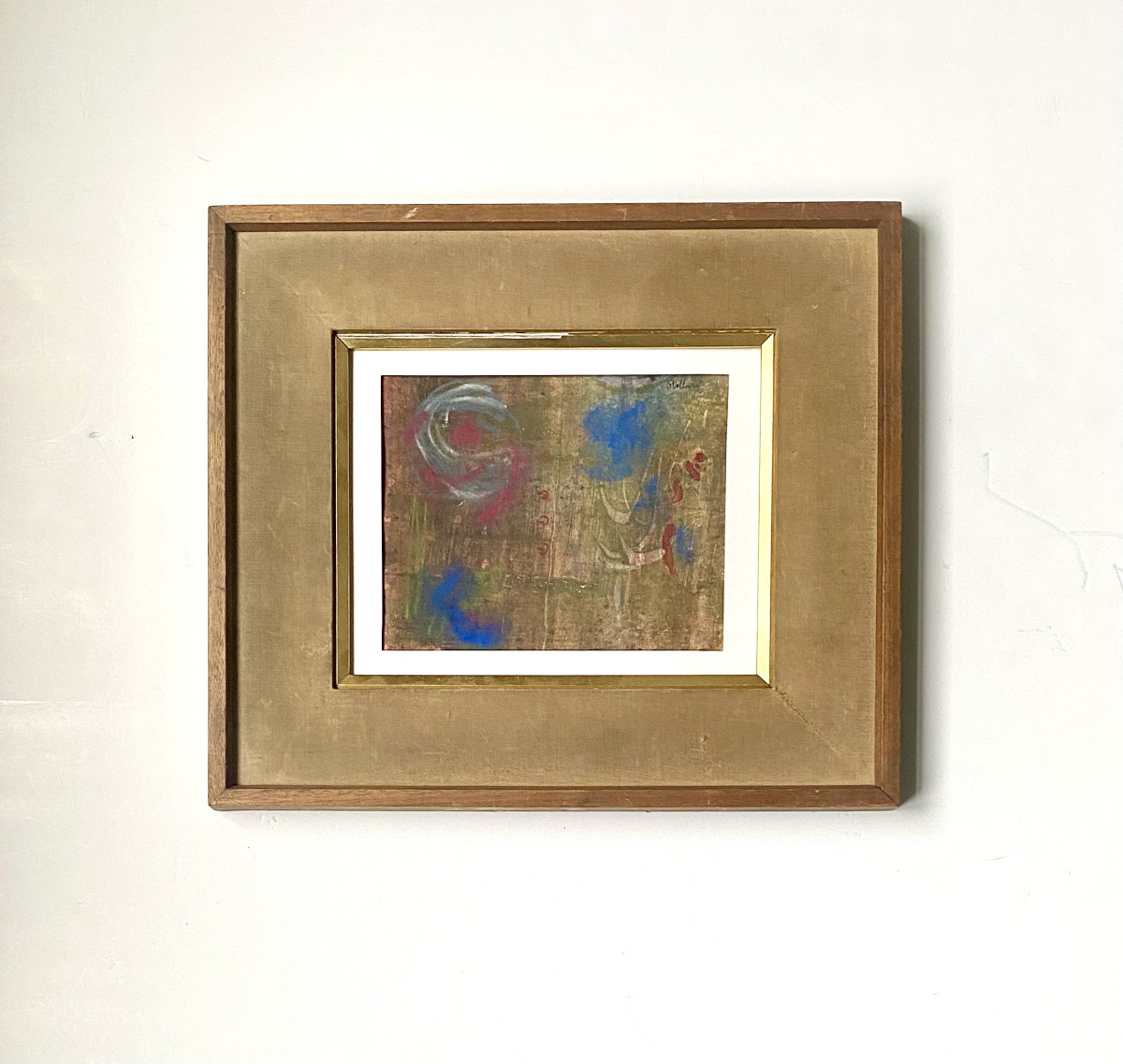 Jaap Stellaart (1920-1992). Abstraction. Technique mixte . Vers 1950.-photo-2