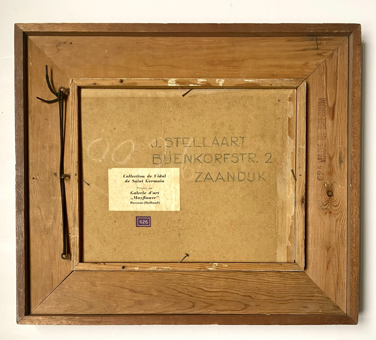 Jaap Stellaart (1920-1992). Abstraction. Technique mixte . Vers 1950.-photo-3