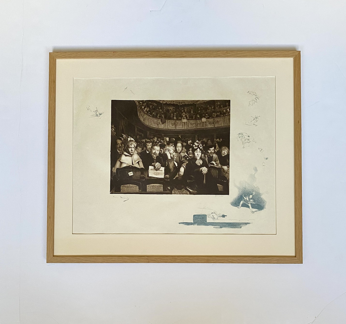 Andre Devambez (1867-1943). Colour Lithograph. "a Premiere At The Montmartre Theatre".