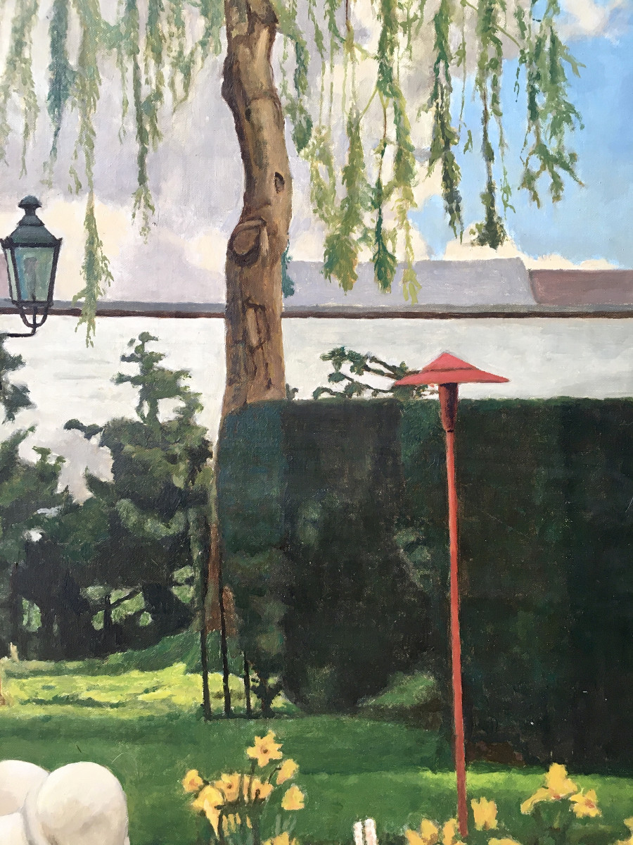 Jan Verdoodt (1908-1980). "surrealist Garden". 1960s. -photo-3