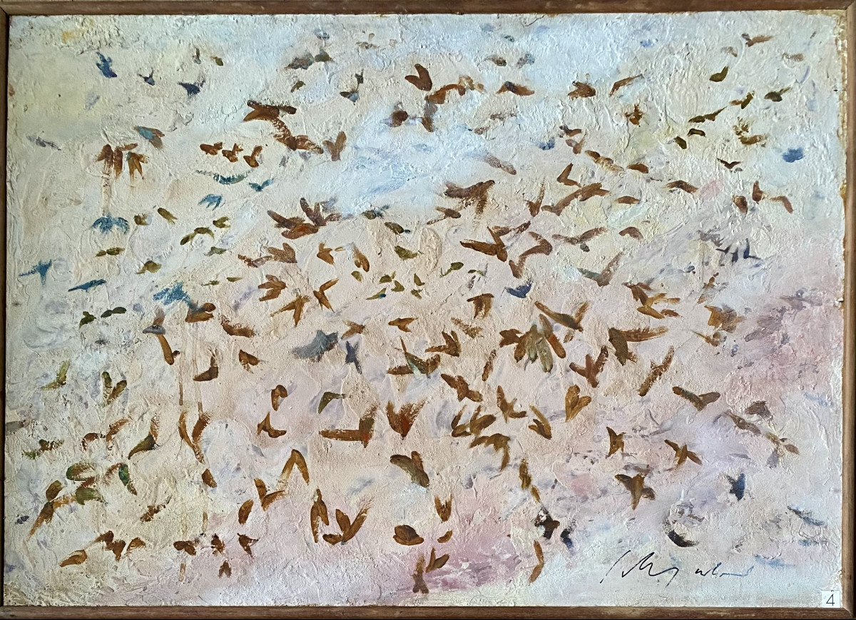 Govind Madhav Solegaonkar (1912-1986). "flight Of Birds". 1940s-1950s. -photo-2