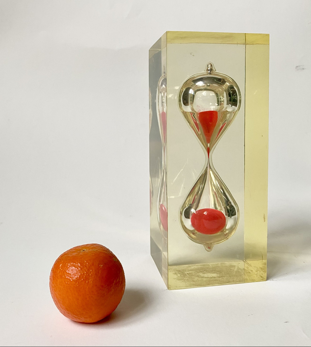 Hourglass. 1970s. Glass And Resin.-photo-3