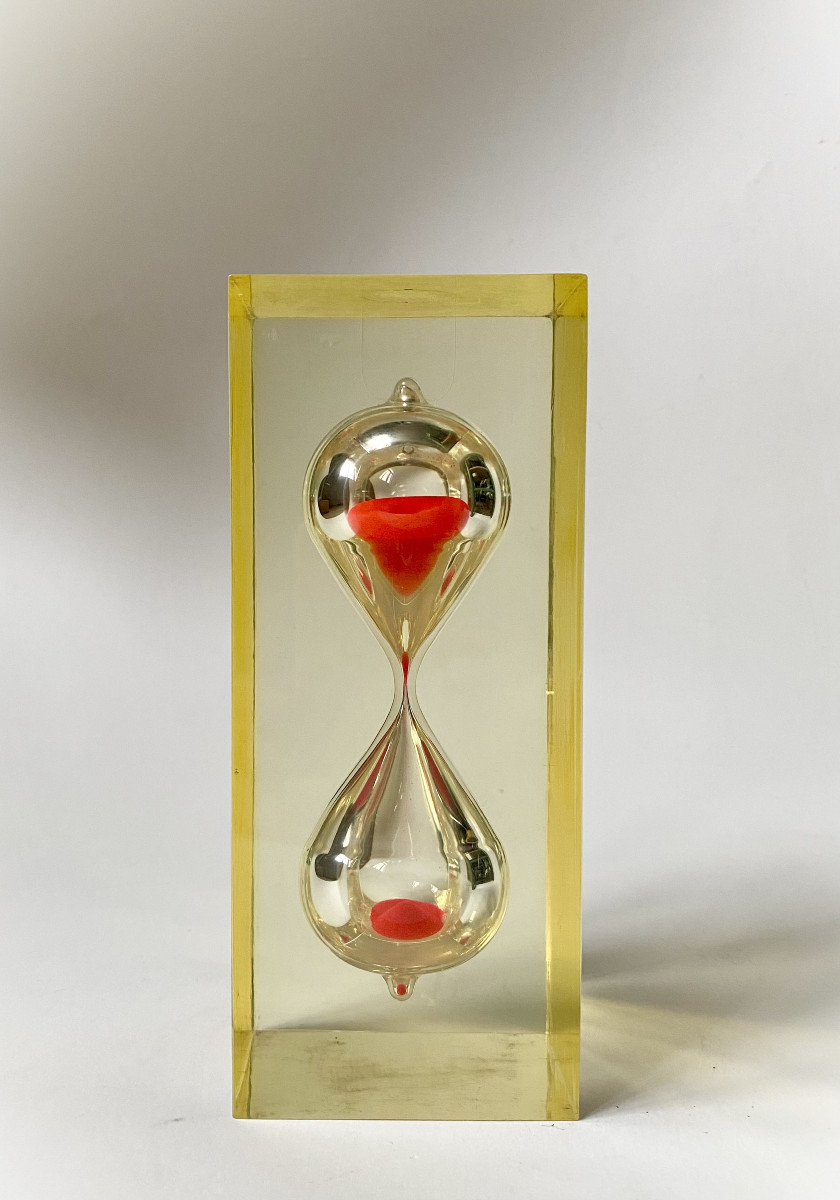 Hourglass. 1970s. Glass And Resin.
