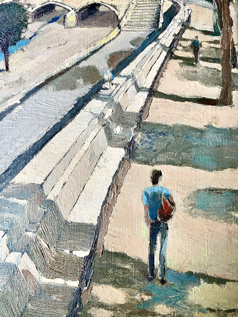 Willy Houben (XXe). "Valencia, les tours serranos et le Turia" Années 60.-photo-2