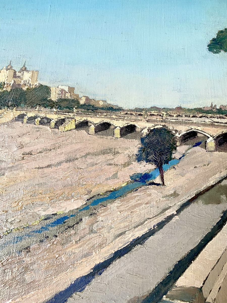 Willy Houben (XXe). "Valencia, les tours serranos et le Turia" Années 60.-photo-4