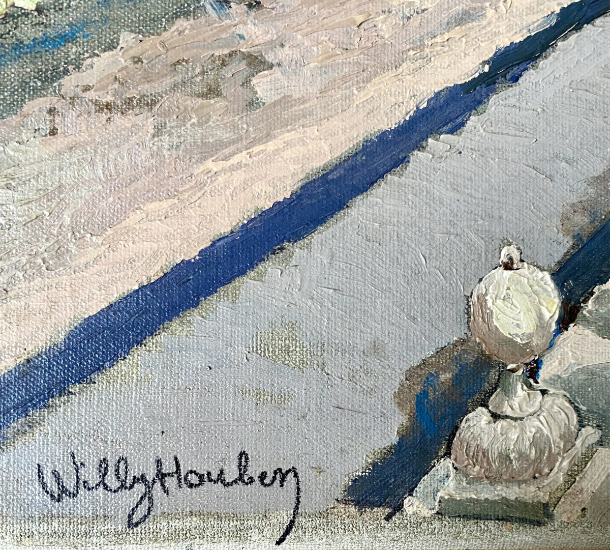 Willy Houben (XXe). "Valencia, les tours serranos et le Turia" Années 60.-photo-1