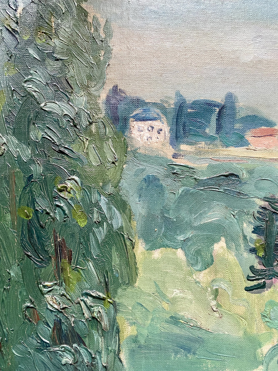 Haruka Ueno (1896-1978). "Paysage". 1929. Ecole japonaise.-photo-2