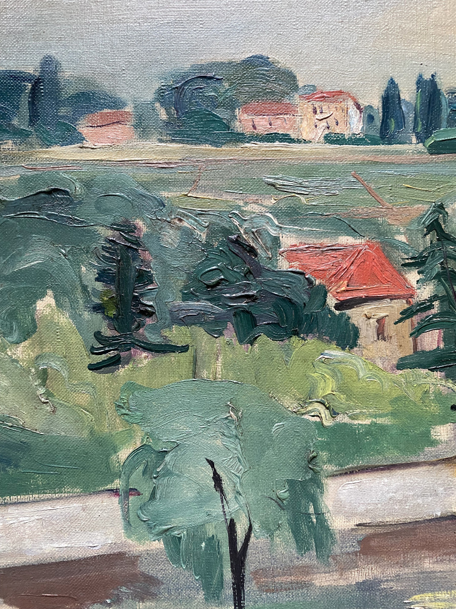 Haruka Ueno (1896-1978). "Paysage". 1929. Ecole japonaise.-photo-3