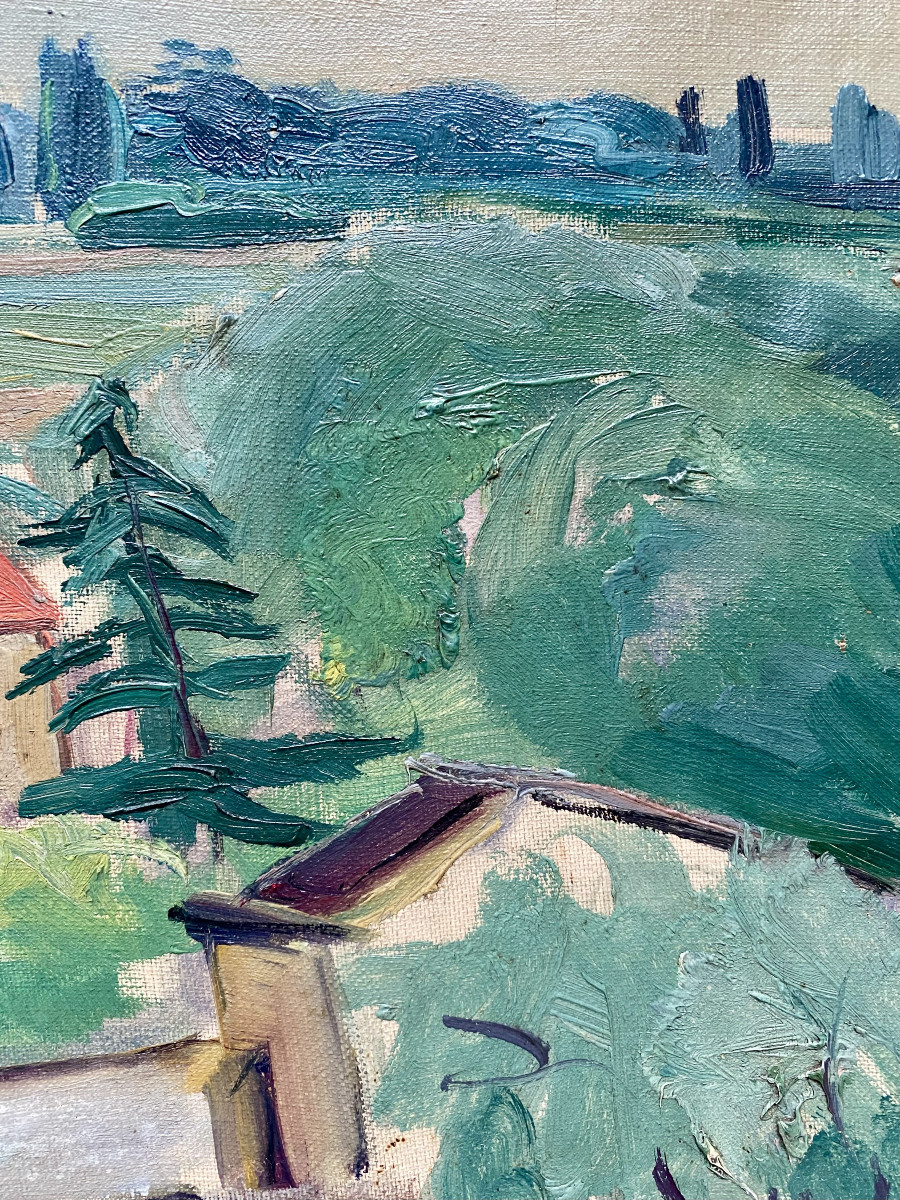 Haruka Ueno (1896-1978). "Paysage". 1929. Ecole japonaise.-photo-4