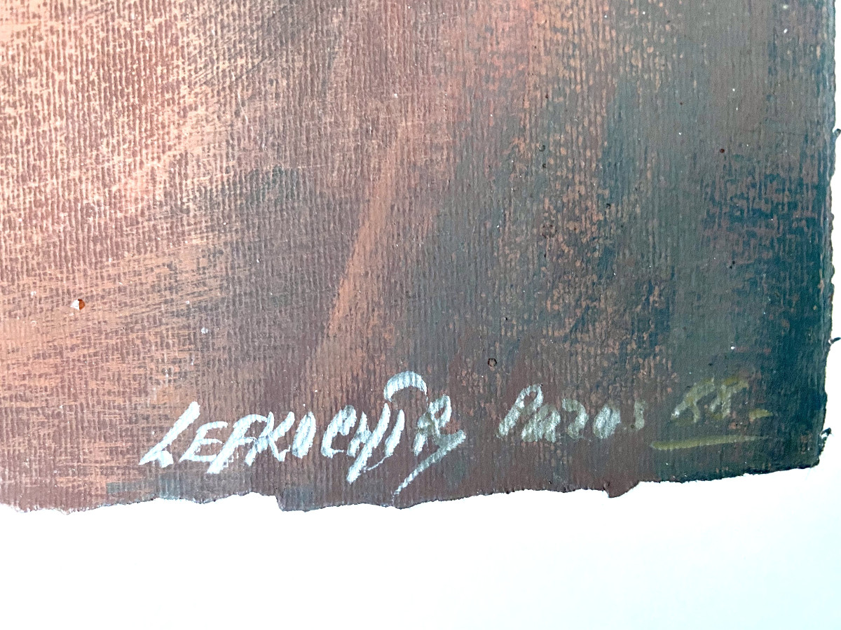 Costa Lefkochir ,Héraklion (Grèce) 1952. " Abstraction". 1988, Paros. Technique mixte.-photo-3