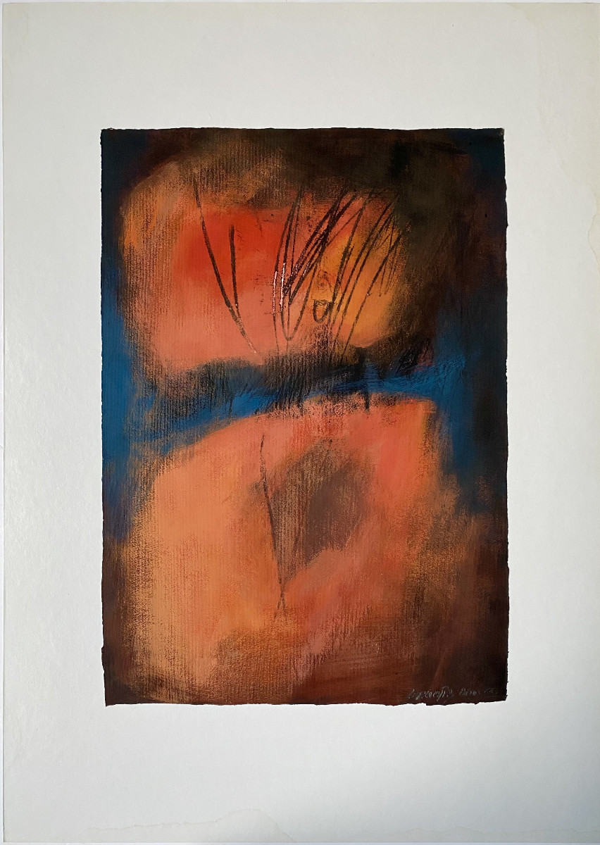 Costa Lefkochir ,Héraklion (Grèce) 1952. " Abstraction". 1988, Paros. Technique mixte.