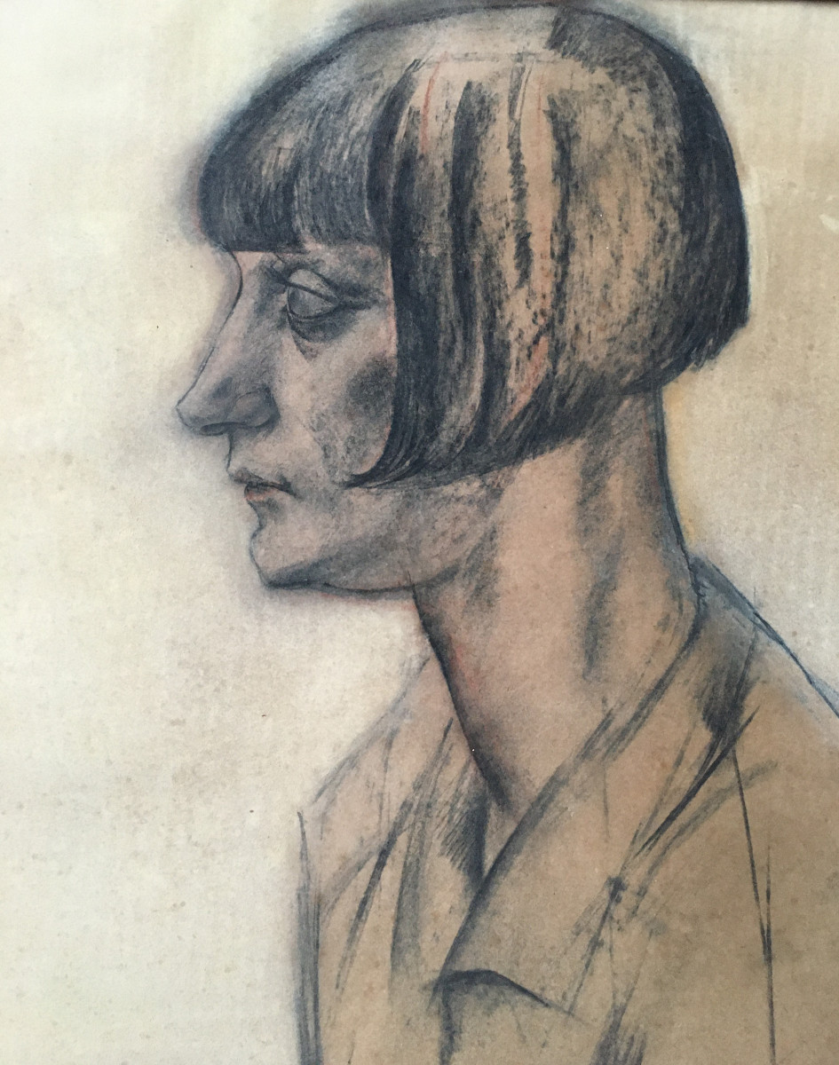 Robert Van Cauwenberghe (ghent, 1905-1985). “woman In Profile”. 1928. Expressionism. -photo-4