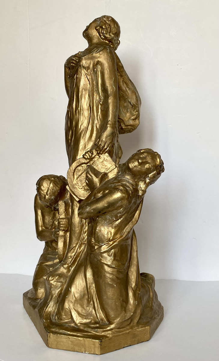 Frans De Roeck (antwerp 1889-1968) "allegory Of Music". Studio Plaster Cast. Symbolism.-photo-3