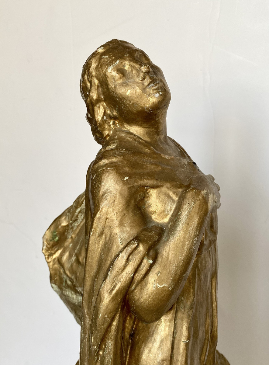 Frans De Roeck (antwerp 1889-1968) "allegory Of Music". Studio Plaster Cast. Symbolism.-photo-2