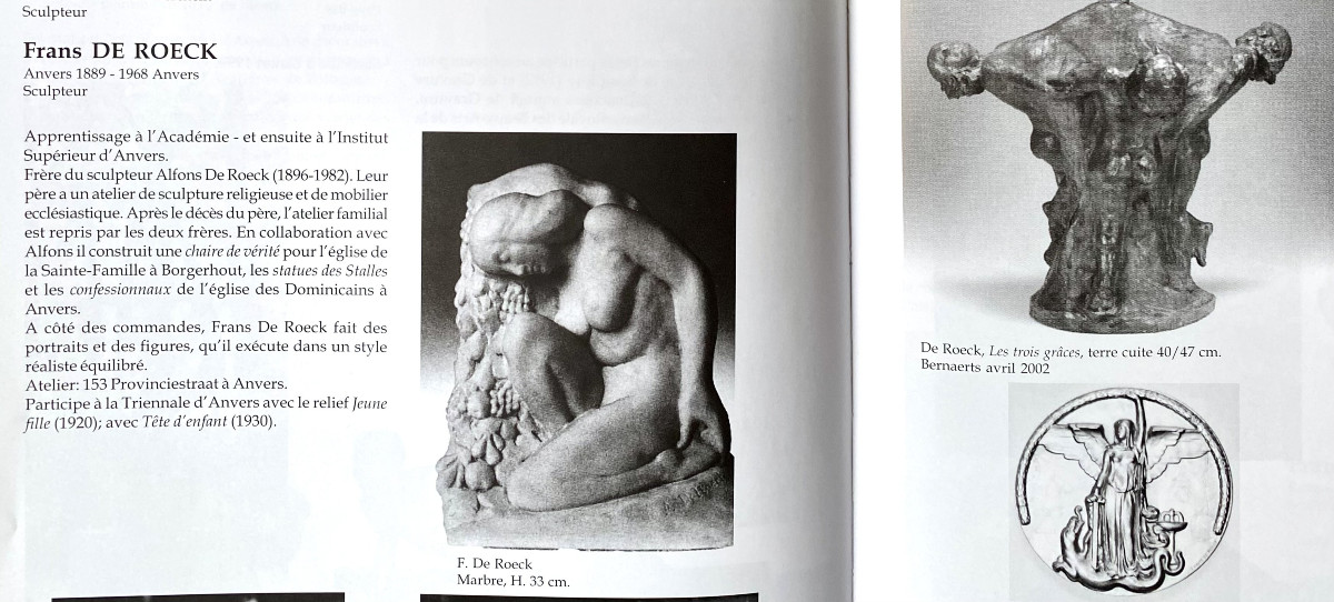 Frans De Roeck (antwerp 1889-1968) "allegory Of Music". Studio Plaster Cast. Symbolism.-photo-5