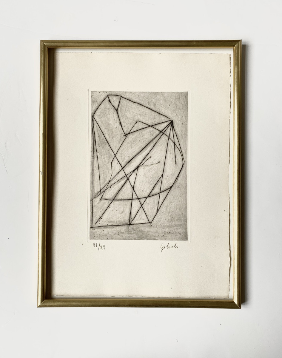 émile Gilioli "lancers", 1962. Original Engraving.-photo-2