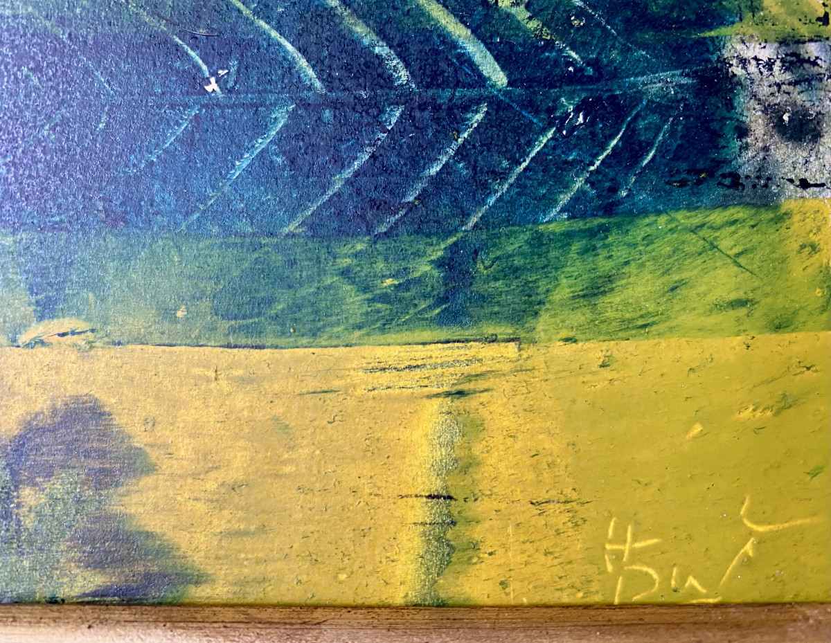 Huguette Dewael (20th Century). "abstraction". 1964.-photo-3