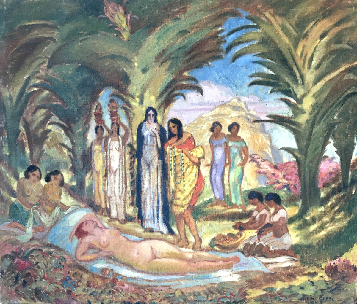 Heinz Grete (1885, Bremen - 1967, Nuremberg). "sleeping Naiad". 1945.-photo-2