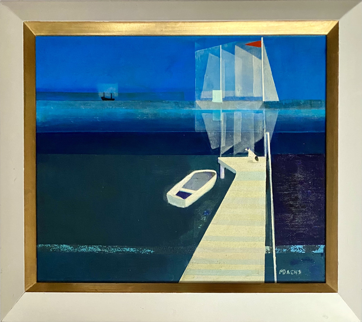 Madelaine Daens (20th Century). "ghost Ship". 1960s. Australian School.-photo-2