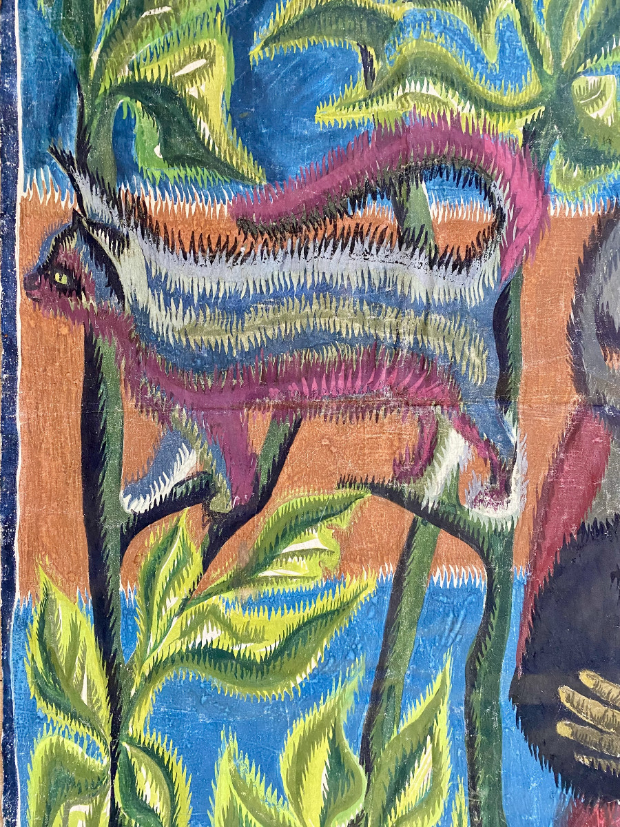 Josephine Pieterhons (mons, 1933-2023) "the Woman With Cats" Tapestry Project. 1950s-1960s.-photo-2