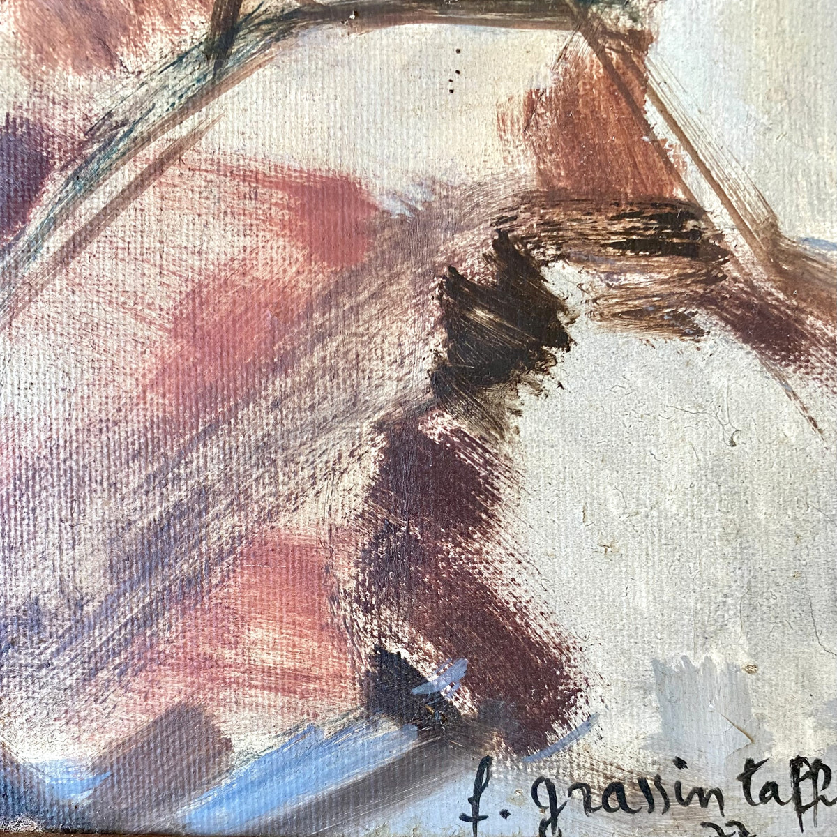 Françoise Grassin Taffin (1927-1995) "Rochers de Bretagne". -photo-1