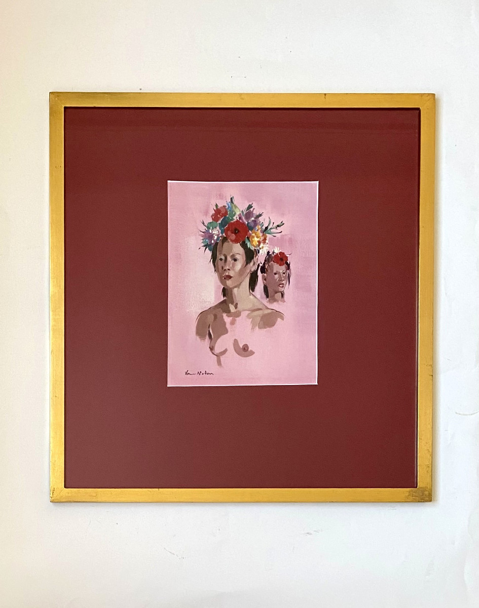 Jean Van Noten (1903 - 1982). "women With Flowers". 1940s-50s.-photo-2