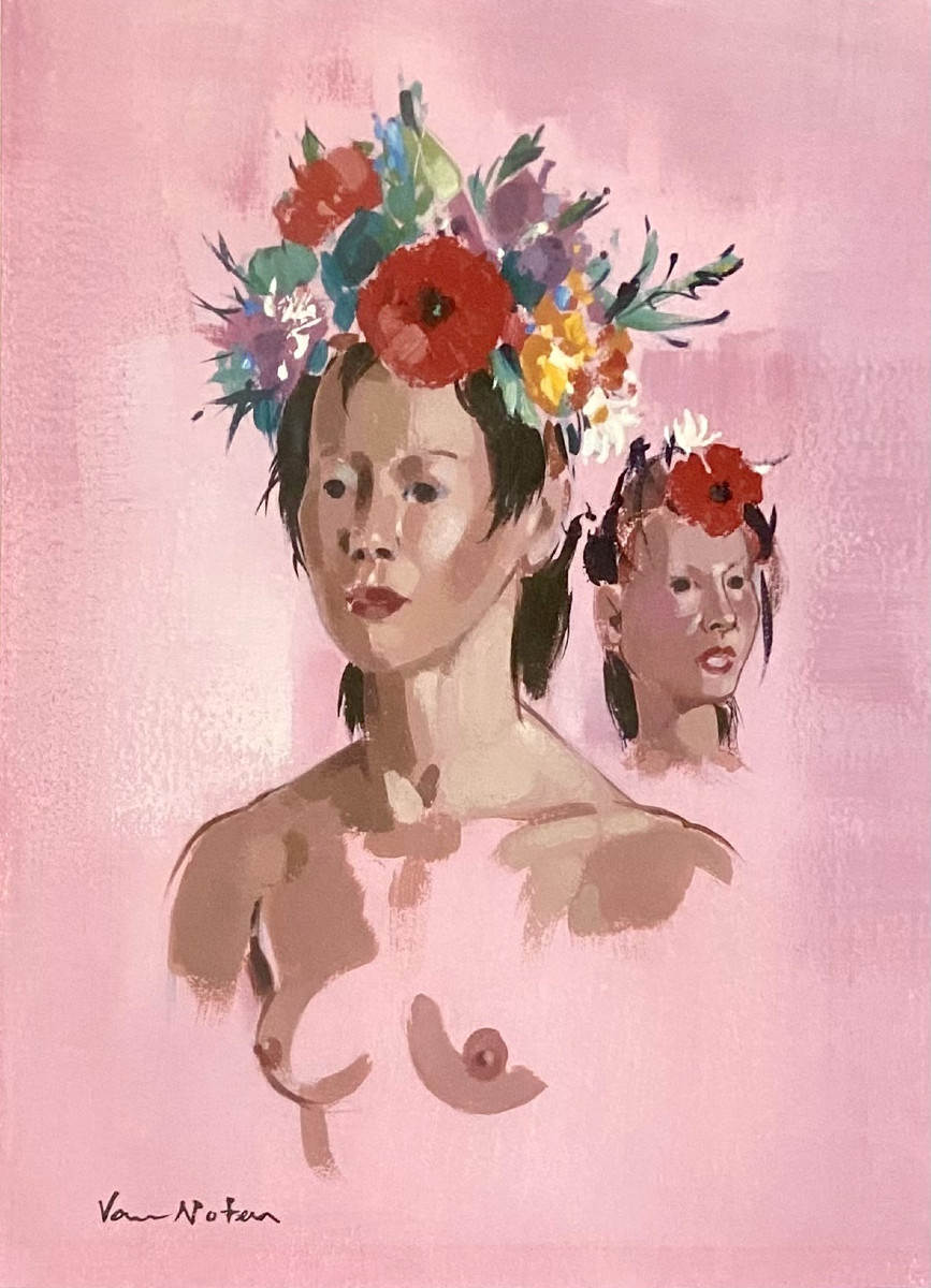 Jean Van Noten (1903 - 1982). "women With Flowers". 1940s-50s.