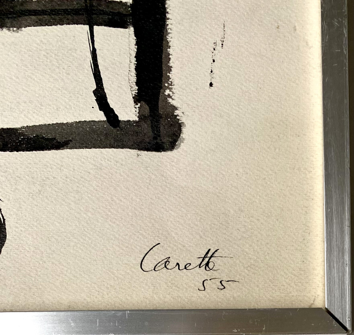 Fernand Carette (1921-2005). Abstraction. 1955. Gouache.-photo-3