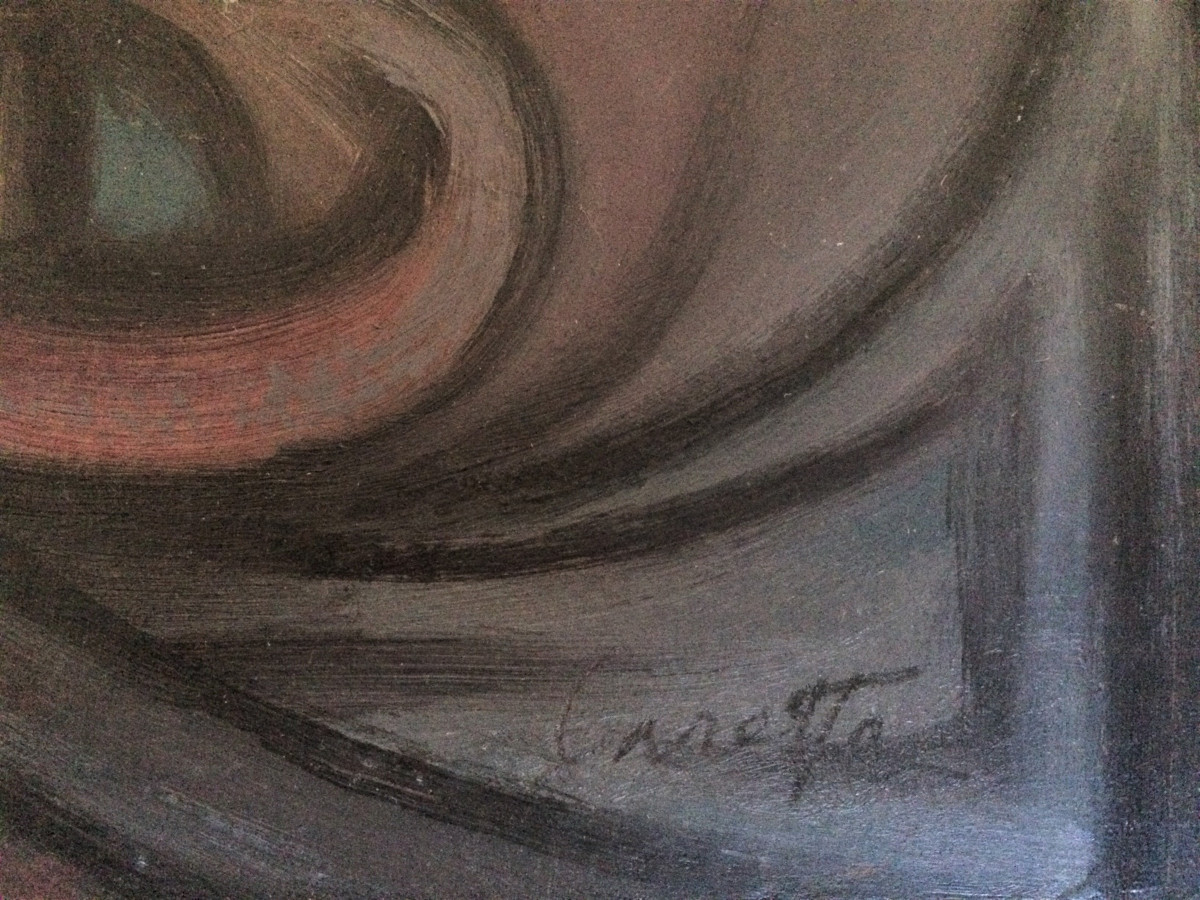Fernand Carette (1921-2005). "L'amour est monté dans ma gondole". Années 60. Abstraction;-photo-3